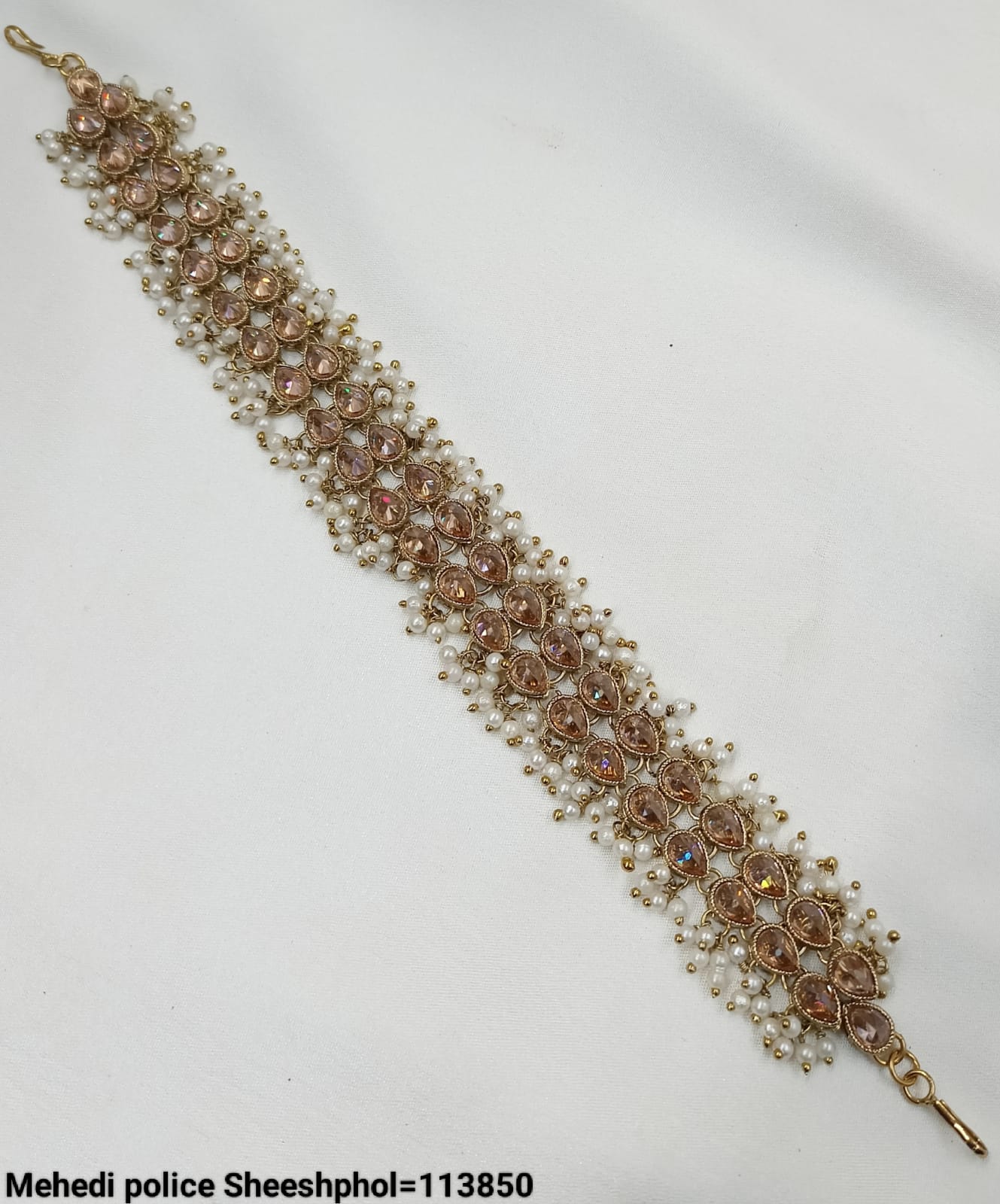 Antique Gold Plated With Pearl Sheeshphol